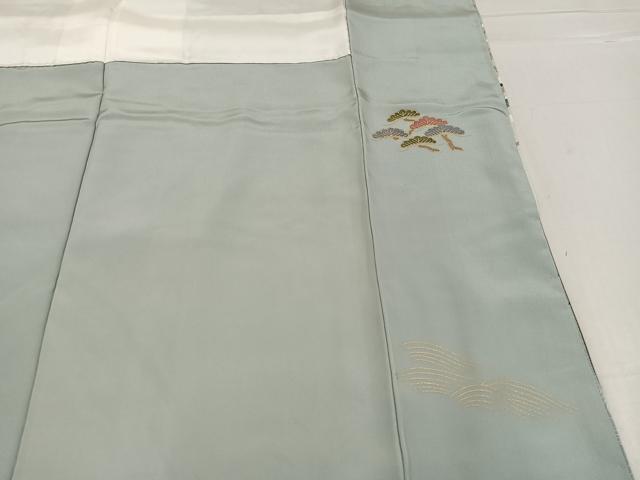 平和屋着物●訪問着 友禅 松竹梅風景文 暈し染め 正絹 逸品 AABG0444ph