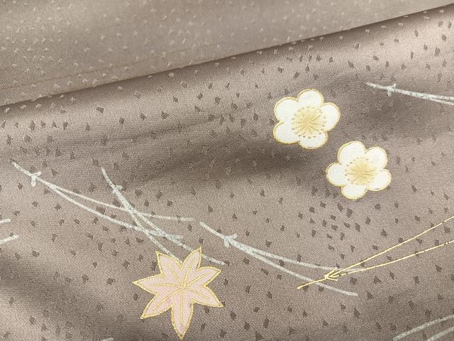 平和屋着物●洗える最高級着物 <英>はなぶさ謹製 訪問着 松 梅 楓 金彩 AABG0463ph