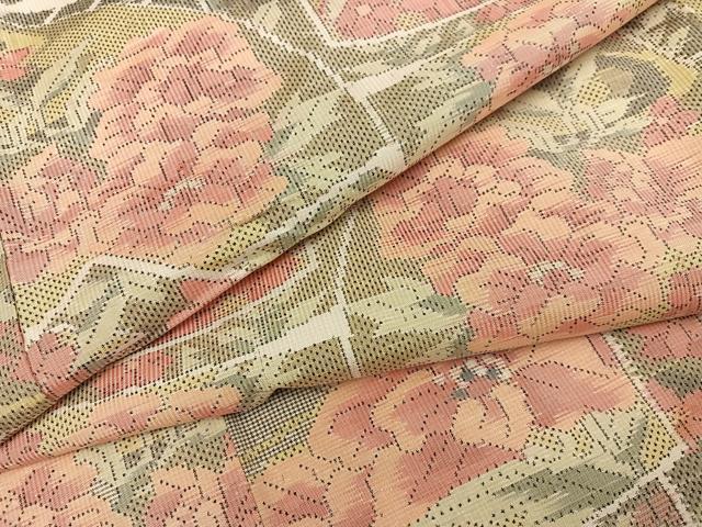平和屋着物●本場大島紬 白大島 一元絣 草花文 正絹 逸品 AABG0480ph