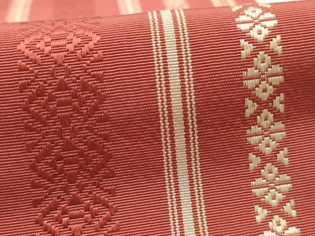 平和屋着物◎本場筑前博多織 半幅帯 献上 正絹 逸品 AABG0545ay
