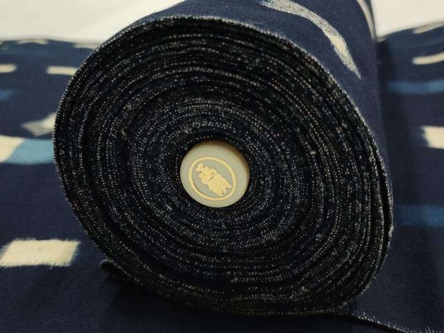 平和屋着物●久留米絣 綿 反物 着尺 流星II 野村織物謹製 逸品 未使用 AABG0584ay