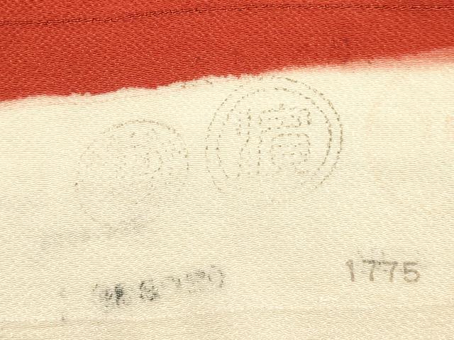 平和屋着物●極上 人形作家・ホリヒロシ 反物 着尺 貝合わせ文 兎 金彩 浜ちりめん 正絹 逸品 未使用 AABG0585ay