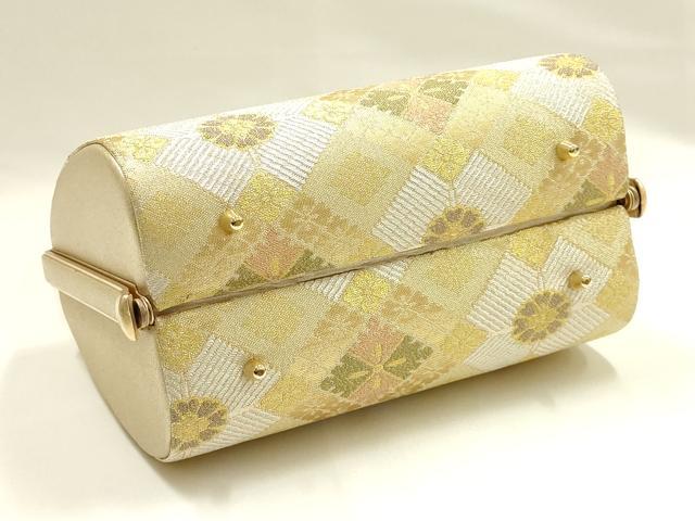 平和屋着物●和装小物 和装バッグ ハンドバッグ 花菱 金銀糸 逸品 AABG0595ay