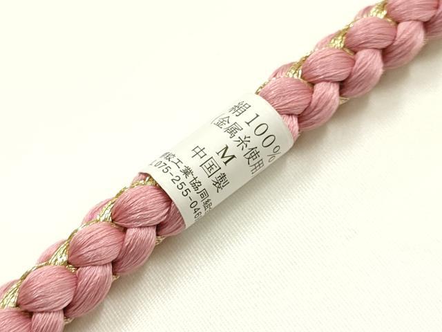 平和屋着物▼和装小物 振袖用帯締め 装飾 つまみ細工 ビーズ 金糸 クリップ式 正絹 逸品 未使用 AABG0621ay