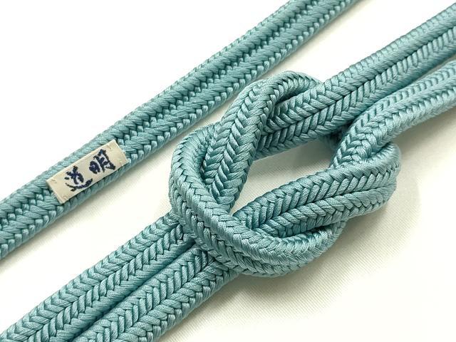 平和屋着物●極上 有職組紐道明 帯締め 冠組 浅縹色 宮内庁御用 国立博物館御用 東京芸術大学御用 逸品 AABG0659ay