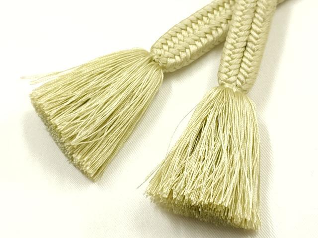 平和屋着物●極上 有職組紐道明 帯締め 冠組 女郎花色 宮内庁御用 国立博物館御用 東京芸術大学御用 逸品 AABG0665ay