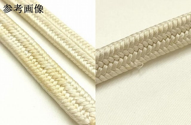 平和屋着物●極上 有職組紐道明 帯締め 冠組 練色 足し房・赤 宮内庁御用 国立博物館御用 東京芸術大学御用 逸品 AABG0691ay