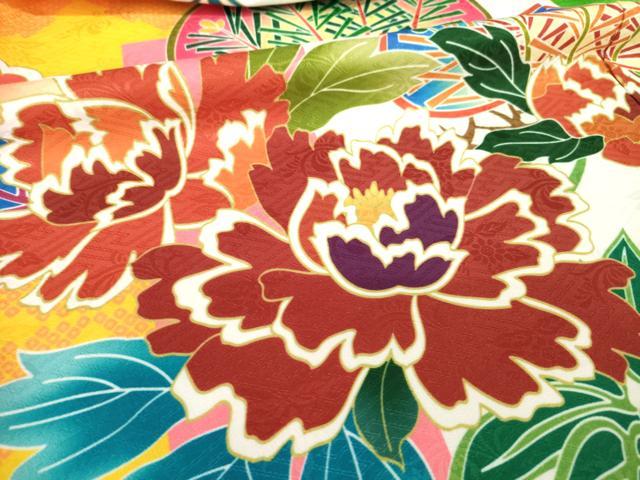 平和屋着物●豪華振袖 鳳凰花文 ロング丈 洗える着物 未使用 AABG0819ck