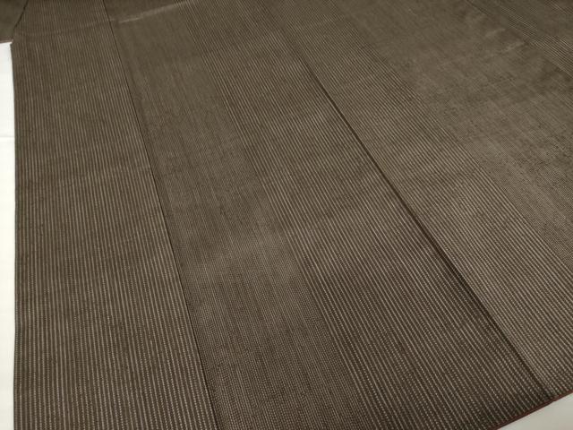 平和屋着物●本場大島紬 椎木染 半身分絣縞 関絹織物謹製 証紙付き 正絹 逸品 AABG0822ck