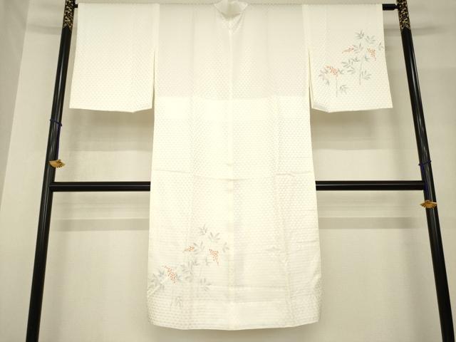 平和屋着物●長襦袢 無双仕立て 手描き 南天文 正絹 逸品 AABG0828ck