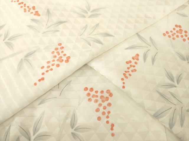 平和屋着物●長襦袢 無双仕立て 手描き 南天文 正絹 逸品 AABG0828ck