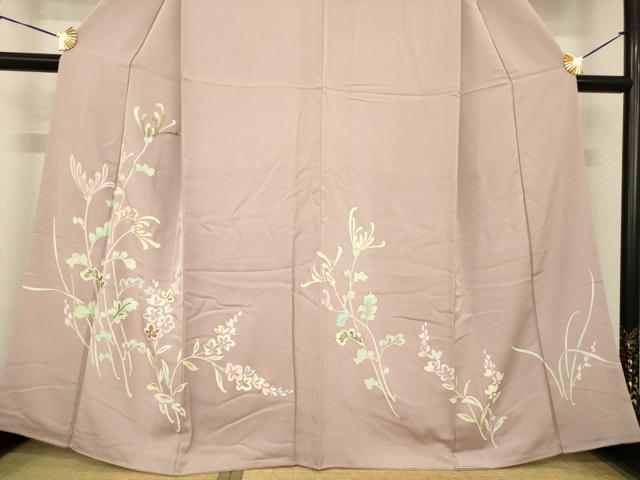 平和屋着物●訪問着 草花文 正絹 逸品 AABG0831ck