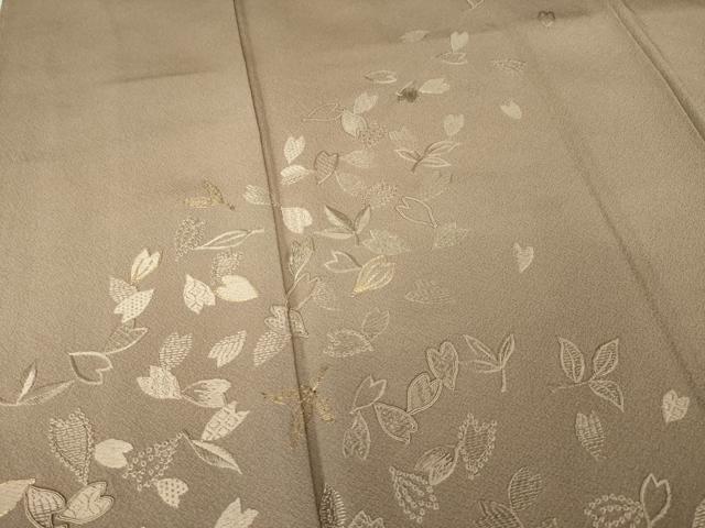 平和屋着物●ファッションデザイナー コシノアヤコ 訪問着 総刺繍 舞桜文 暈し染め 金糸 正絹 逸品 AABG0833ck