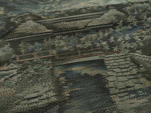 平和屋着物●本場大島紬 風景文 さが美扱い 正絹 逸品 未使用 AABG0834ck