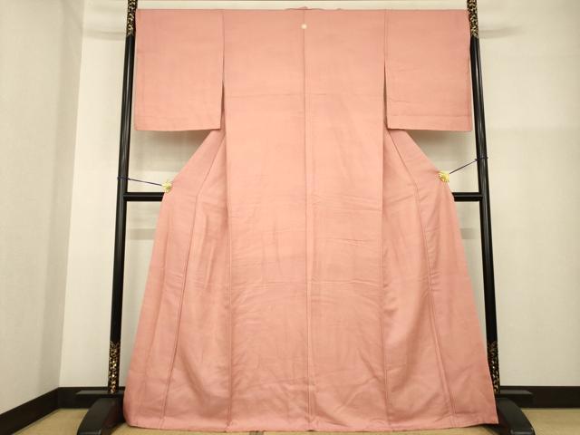 平和屋着物■上質な色無地 薄紅色 正絹 逸品 AABG0847ck
