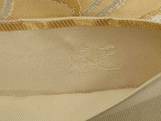 平和屋着物◎六通柄 本袋帯 抱一菊椿文 洛匠 金銀糸 正絹 逸品 AABG0885ou