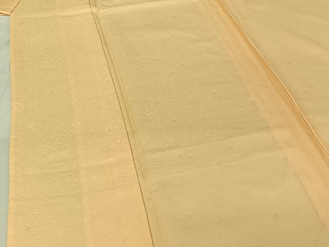 平和屋着物▽上質な色無地 単衣 舞花地紋 肌色 正絹 逸品 AABG0925jh