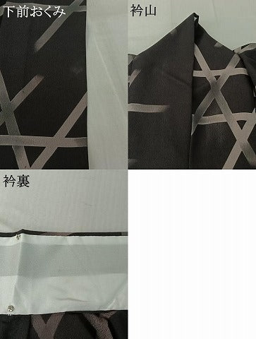 平和屋着物▽小紋 単衣 籬文 夢工房 洗える着物 AABG0955jh