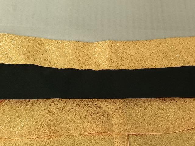 平和屋着物▽男性 色紋付 半襦袢セット 着物:支子色 襦袢:白色 洗える着物 AABG0956jh
