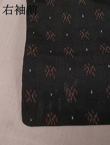 平和屋着物▽お召 単衣 幾何学文様 正絹 逸品 AABG0980jh