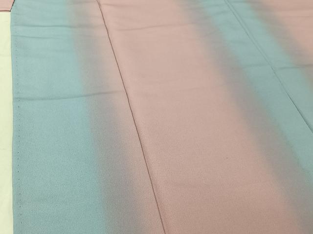 平和屋着物▽小紋 単衣 霞文 暈し染め 洗える着物 AABG0985jh