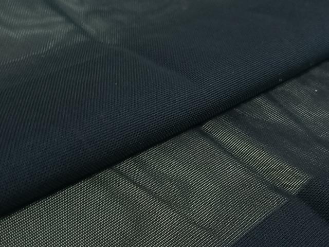 平和屋着物▽道中着 スリーシーズン 春夏秋 塵除け 濃藍色 正絹 逸品 AABG0998jh