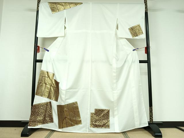 平和屋着物▽訪問着 単衣 源氏香 金彩 洗える着物 AABG0999jh