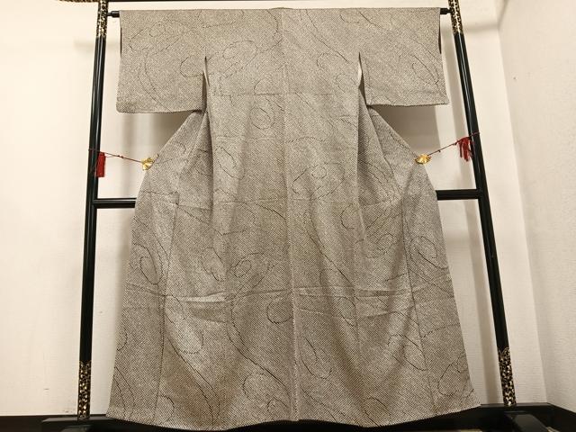 平和屋着物●上質な小紋 総絞り 流水文 さが美扱い 正絹 逸品 AABG1071ph