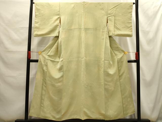 平和屋着物■上質な小紋 地紋起こし 雲取り花文 暈し染め 正絹 逸品 AABG1131sx