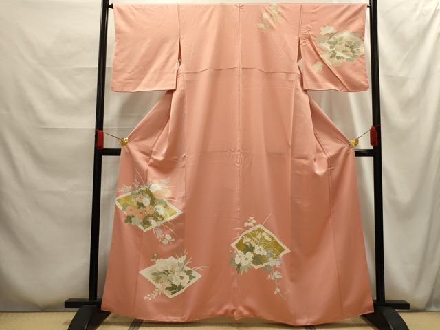 平和屋着物■訪問着 駒刺繍 花菱文 金彩 正絹 逸品 AABG1133sx