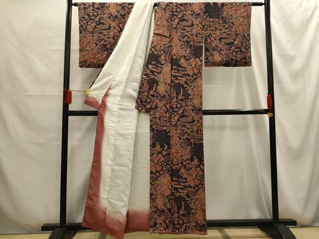 平和屋着物■上質な小紋 鴛鴦花宝尽くし 正絹 逸品 AABG1151sx