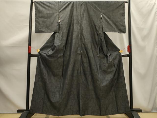 平和屋着物■本場大島紬 毘沙門亀甲文 正絹 逸品 AABG1163sx