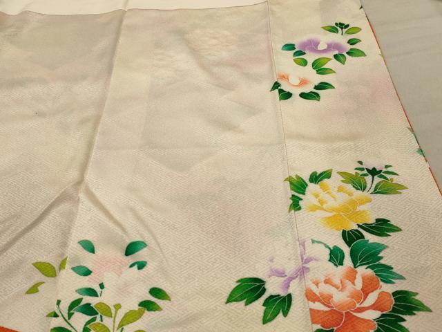 平和屋着物■豪華振袖 駒刺繍 松皮菱花文 金彩 正絹 逸品 AABG1187sx