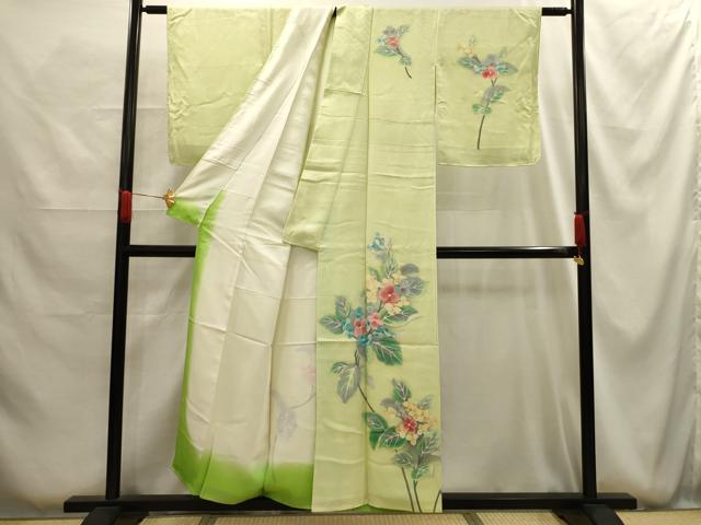 平和屋着物■訪問着 枝花文 暈し染め 正絹 逸品 AABG1192sx