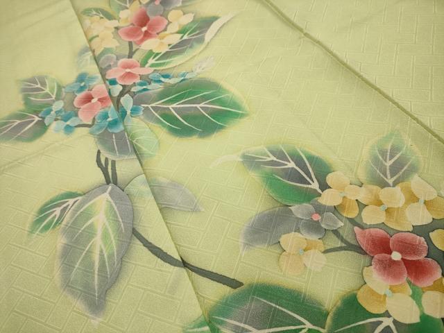 平和屋着物■訪問着 枝花文 暈し染め 正絹 逸品 AABG1192sx