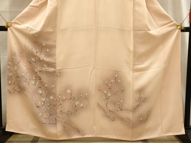 平和屋着物■訪問着 枝花文 暈し染め 金彩 正絹 逸品 AABG1193sx