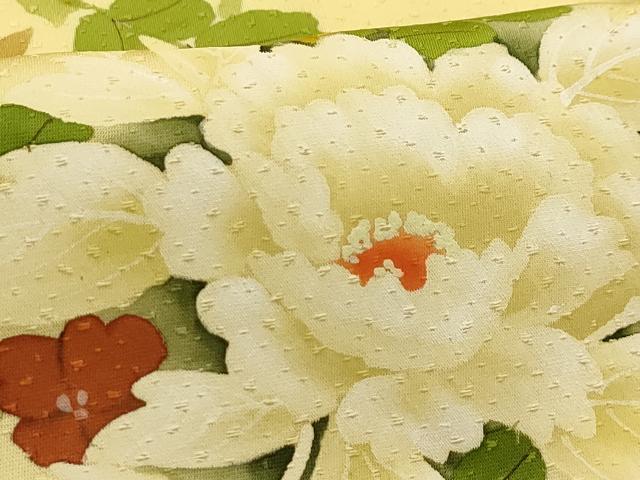 平和屋着物■訪問着 草花文 正絹 逸品 AABG1195sx