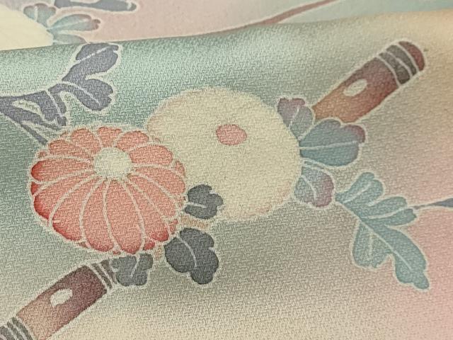 平和屋着物■訪問着 花楽器文 暈し染め 正絹 逸品 AABG1196sx