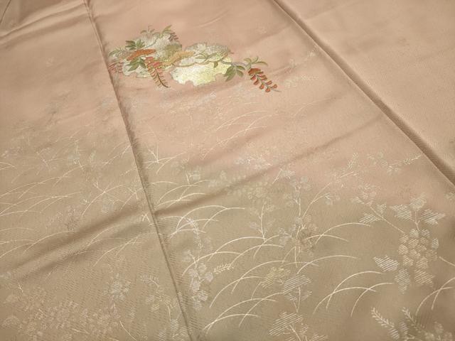 平和屋着物■訪問着 刺繍 雪輪花文 暈し染め 金糸 金銀彩 正絹 逸品 AABG1201sx