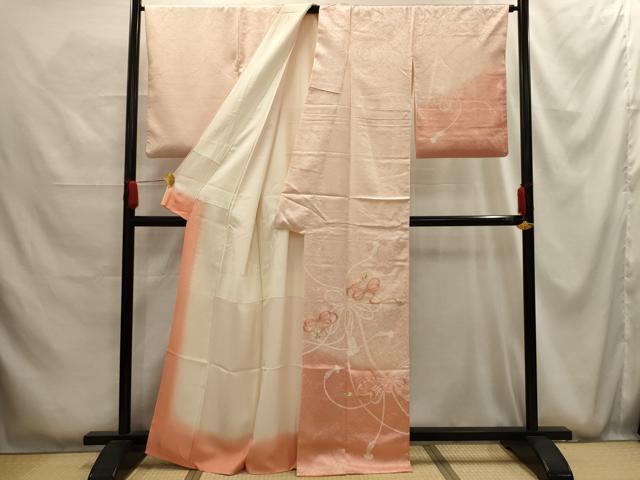 平和屋着物■訪問着 駒刺繍 結び紐文 暈し染め 正絹 逸品 AABG1202sx