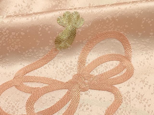 平和屋着物■訪問着 駒刺繍 結び紐文 暈し染め 正絹 逸品 AABG1202sx