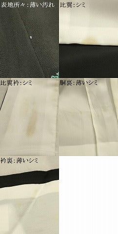 平和屋着物■豪華黒留袖 駒刺繍 風景文 金彩 正絹 逸品 AABG1211sx