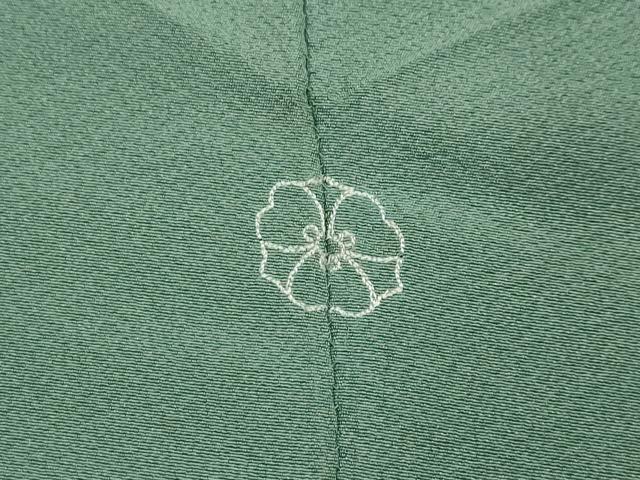 平和屋着物■上質な色無地 紋意匠 千草色 正絹 逸品 AABG1214sx