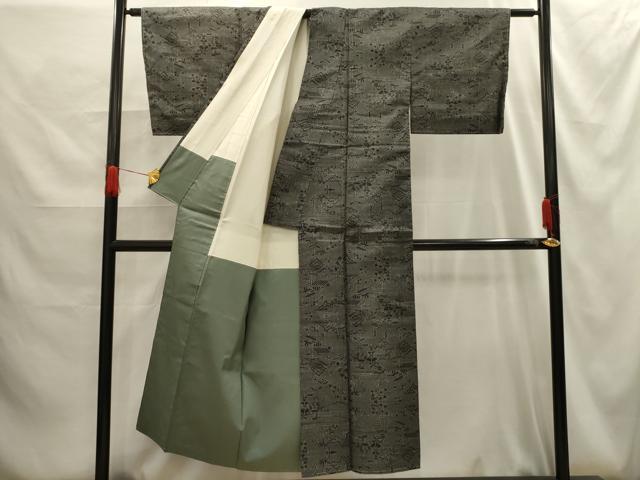平和屋着物■本場大島紬 7マルキ 風景文 証紙付き 正絹 逸品 AABG1223sx