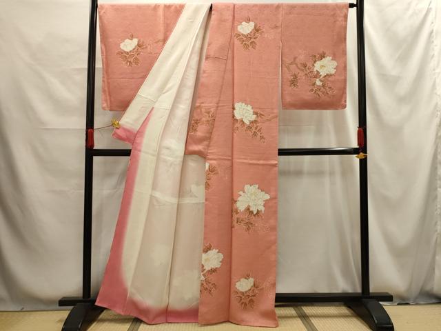 平和屋着物■訪問着 枝花文 正絹 逸品 AABG1237sx