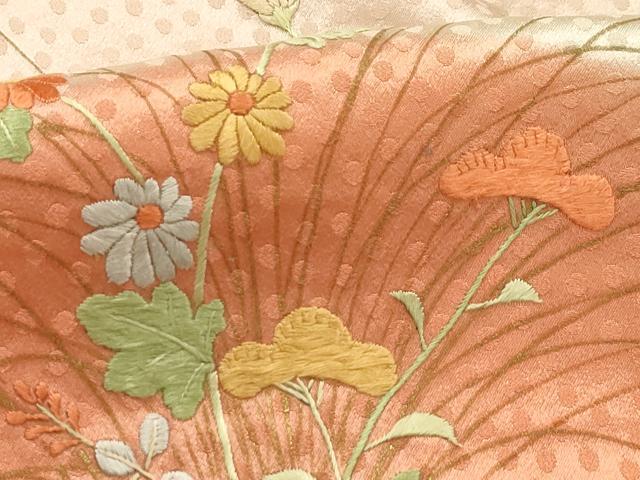 平和屋着物■訪問着 重山花文 暈し染め 金彩 正絹 逸品 AABG1244sx