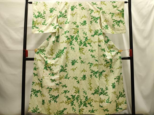 平和屋着物■上質な小紋 草花文 正絹 逸品 AABG1250sx