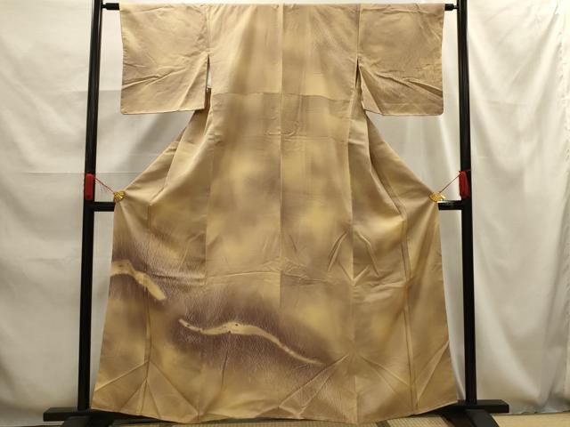 平和屋着物■訪問着 流水草花文 暈し染め 正絹 逸品 AABG1269sx