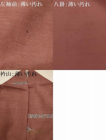 平和屋着物■上質な小紋 紬地 横段花文 金彩 正絹 逸品 AABG1270sx