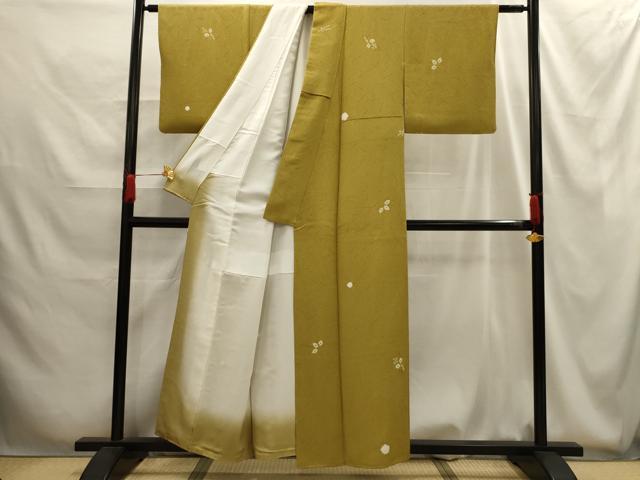 平和屋着物■上質な小紋 総絞り 舞花文 正絹 逸品 AABG1292sx